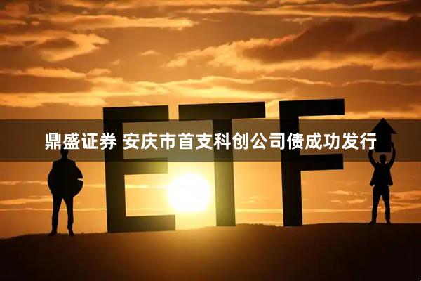 鼎盛证券 安庆市首支科创公司债成功发行